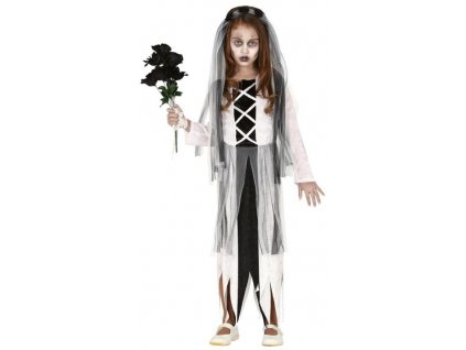 Dětský kostým strašidelná nevěsta - strašidlo - vel. 5-6 let - Halloween