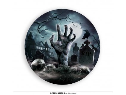 Papírové talířky - Zombie - Halloween 6ks