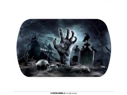 Plastový tác Zombie - Halloween - 29 x 15 x 3 cm