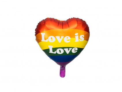 3595 foliovy balonek srdce s napisem love is love