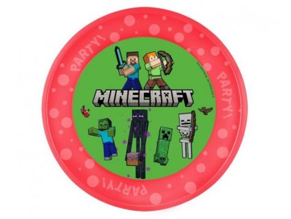 Plastový talíř Pixel - Minecraft - 21 cm - 1 ks