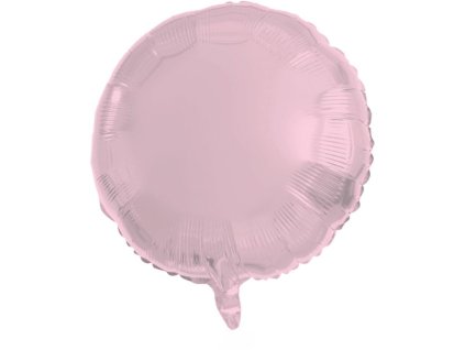 Balón foliový kulatý - pastelově růžový - 45 cm