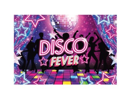 Banner - plachta DISCO fever - horečka - 80. léta - 220 x 150 cm
