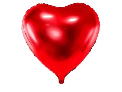 Foliový balón srdce červené - Valentýn - Svatba - 60 cm