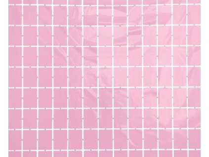PÁRTY ČTVERCOVÝ ZÁVĚS 100x200 cm - pastelově růžový