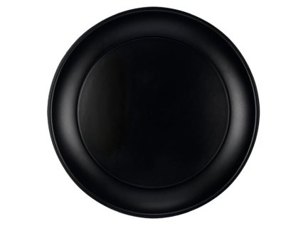 Plastový talíř černý - Silvestr - 21 cm - 1 ks