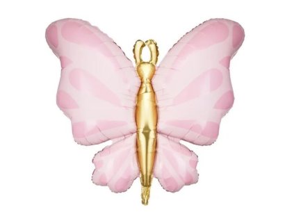 Balón fóliový Motýl - růžový - 90 cm