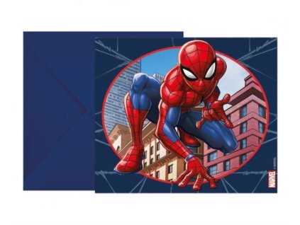 Pozvánky s obálkami SPIDERMAN - Crime Fighter - 6 ks