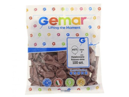 Balónek latexový MINI - 13 cm –  Rosegold 100 KS