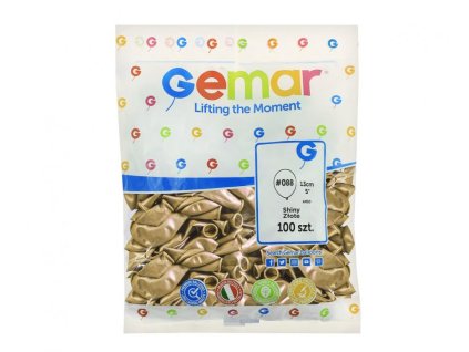 Balónek latexový MINI - 13 cm –  Chromově zlaté 100 KS