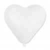 Balón SRDCE bílé 25 cm -1 ks - Valentýn / Svatba