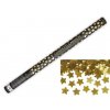 Konfety 80cm - ZLATÉ METALICKÉ HVĚZDIČKY - Silvestr