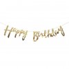 Girlanda narozeniny - Happy Birthday - zlatá, 150 cm