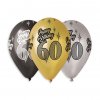 Balónky metalické 60 let , Happy Birthday - narozeniny - mix barev - 30 cm (6 ks)