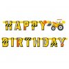 Girlanda - Happy Birthday - narozeniny - Stavba - Staveniště - 360cm