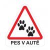 magnet pes v aute 2 tapky