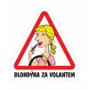 magnet blondyna za volantem