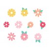 Dekorace na skleničky barevné květy - havaj - Hawaii - mix -10 ks