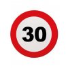 Talíře dopravní značka 30 let - 23 cm - 8ks/bal.