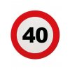 Talíře dopravní značka 40 let - 23 cm - 8ks/bal.