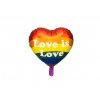 3595 foliovy balonek srdce s napisem love is love