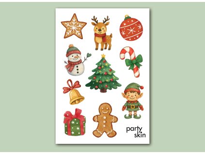 vánoční dětské tetování – dočasné tetovačky PartySkin