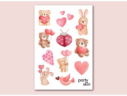 detske docasne tetovani medvidci A6 – party skin