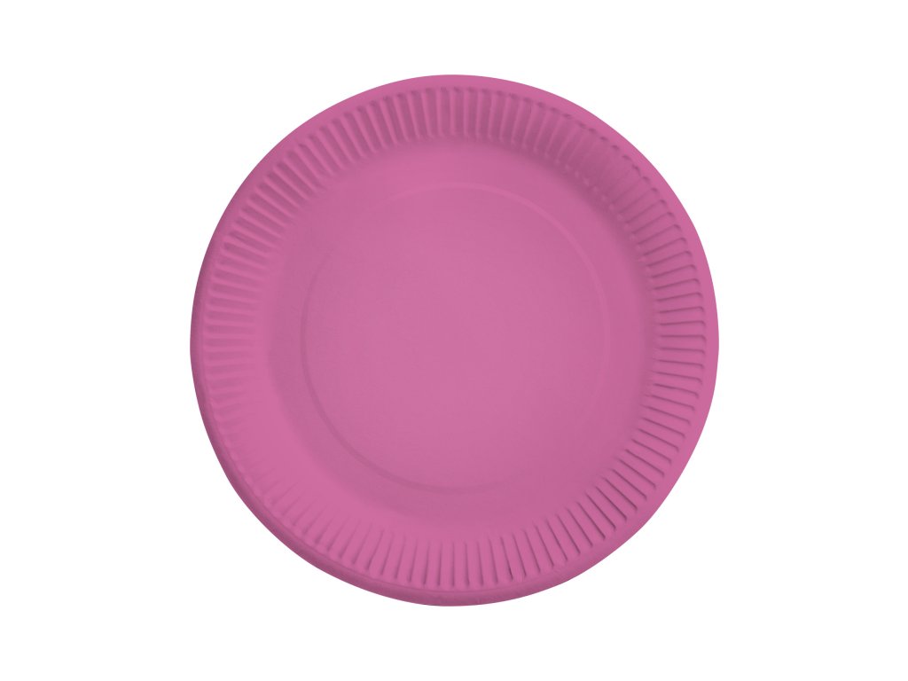 Papírové talířky růžové 23 cm, 8 ks