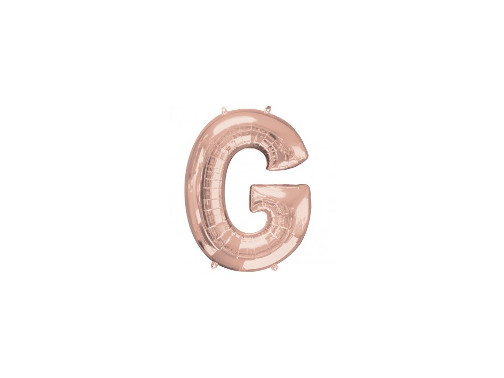 Fóliové písmeno G růžově zlaté, 83 cm