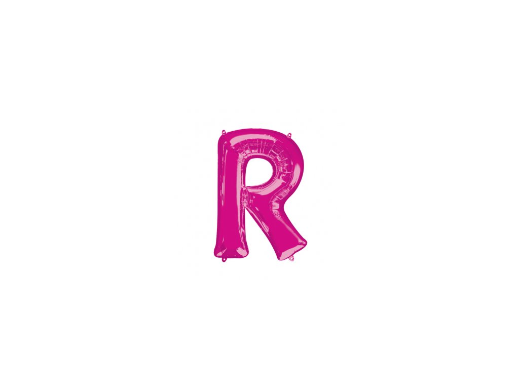 Fóliové písmeno R růžové, 83 cm