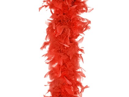 Boa červené peří, 180 cm