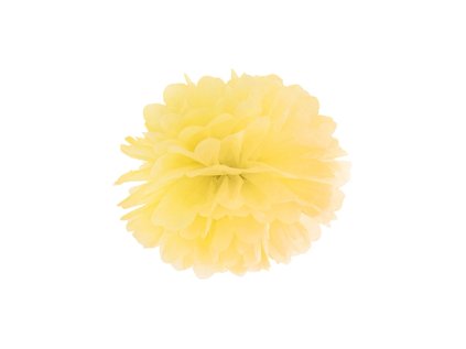 Pompom papírový 25 cm žlutý