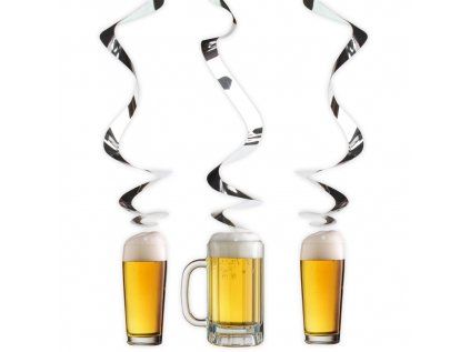 Závěsné spirály Pivo - půllitry, 3 ks
