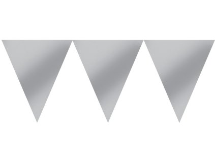 Vlaječky papírové stříbrné, 450 cm