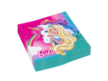 Papírové ubrousky Barbie Dreamtopia 33 cm, 20 ks