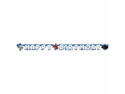 Banner Happy Birthday Angry Birds, 180 cm