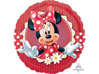 Balonek fóliový Minnie Mouse červený, 43 cm