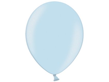 Balonek latex modrý světlý metalický, 30 cm