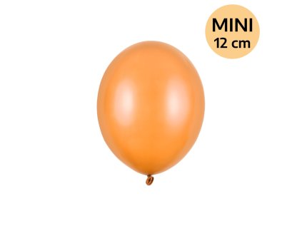 Balonek latex oranžový metalický DEKORAČNÍ 12 cm, 1 ks