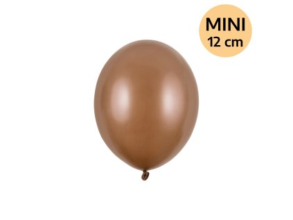 Balonek latex hnědý metalický DEKORAČNÍ 12 cm, 1 ks