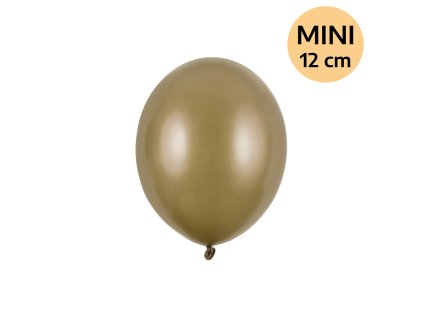 Balonek latex hnědý světlý metalický DEKORAČNÍ 12 cm, 1 ks