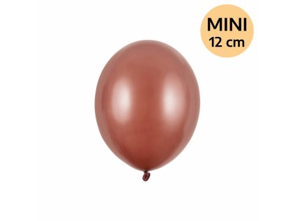 Balonek latex hnědooranžový metalický DEKORAČNÍ 12 cm, 1 ks