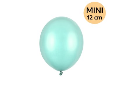Balonek latex tyrkysový světlý metalický DEKORAČNÍ 12 cm, 1 ks