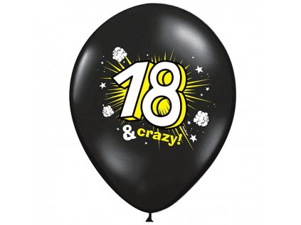 Balonek latex číslo 18 & crazy 30 cm, 1 ks