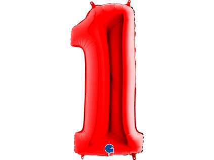 Fóliové číslo 1 červené, 102 cm