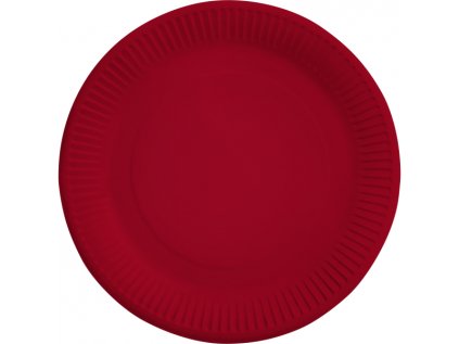 Papírové talířky červené 23 cm, 8 ks