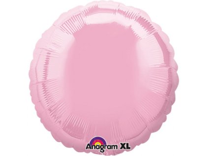 Balonek fóliový kruh růžový světlý, 43 cm