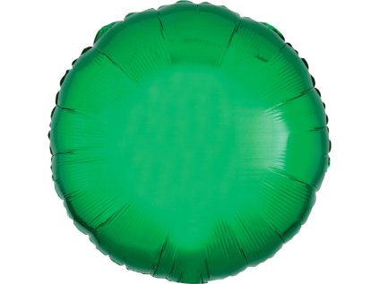 Balonek fóliový kruh zelený tmavý, 43 cm