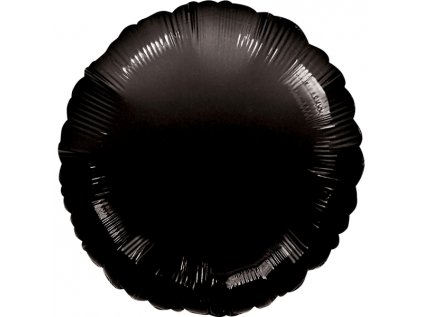 Balonek fóliový kruh černý, 43 cm