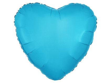 Balonek fóliový srdce modré karibské, 43 cm